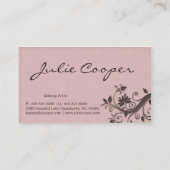 Avon Salon Visitekaartje Spa Floral Pink (Achterkant)