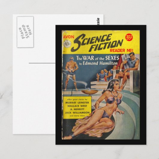 Avon Science Fiction Reader 01 (1951.Avon)_Pulp Ar Briefkaart (Voorkant / Achterkant)