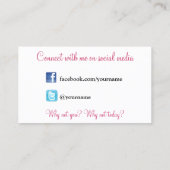 Avon, Sociale Witte Media, Visitekaartje (Achterkant)