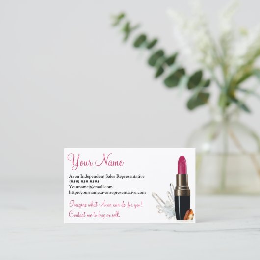 Avon, Sociale Witte Media, Visitekaartje (Staand voorkant)