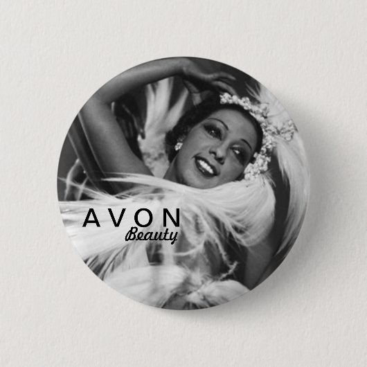 AVON  uitziende knop Ronde Button 5,7 Cm (Voorkant)