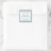 Avon Verkoop Brochure Stickers, Blauw Bloemen Vierkante Sticker (Tas)