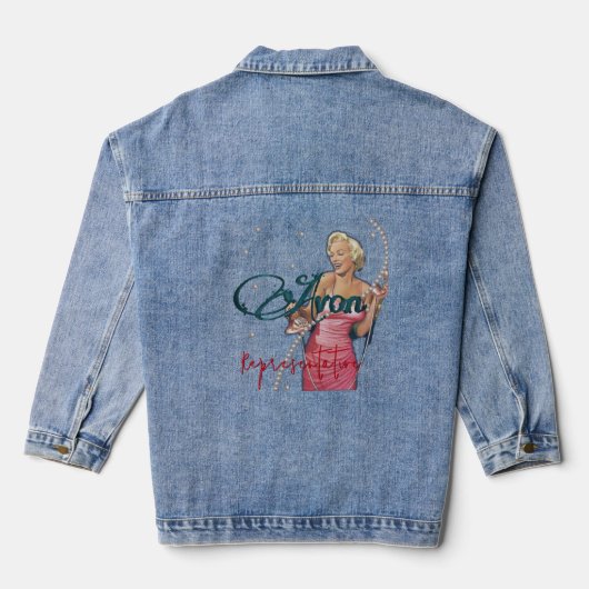 Avon vertegenwoordiger denim jacket (Achterkant)
