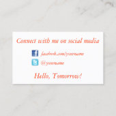 Avon-Visitekaartjes met sociale media-informatie Visitekaartje (Achterkant)