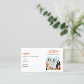 Avon-Visitekaartjes met sociale media-informatie Visitekaartje (Staand voorkant)