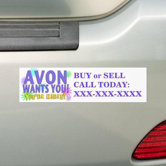 Avon wil je bumpersticker (Op auto)