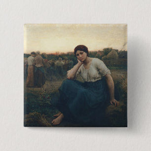 Avond 1860 vierkante button 5,1 cm