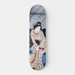 Avond aan de rivier door Utagawa Hiroshige Persoonlijk Skateboard