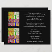 Avond-affaire uitnodiging (grote rechthoek) (Voorkant / Achterkant)