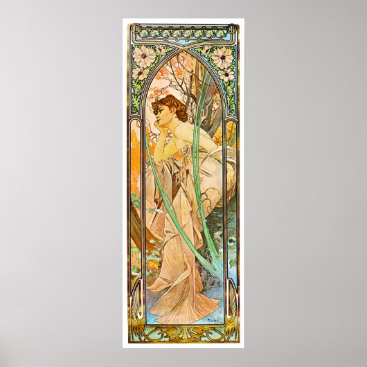 Avond, Alphonse Mucha Poster (Voorkant)
