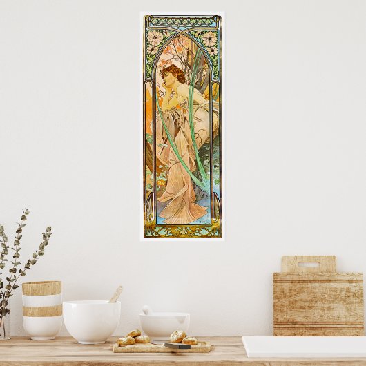 Avond, Alphonse Mucha Poster (Keuken)