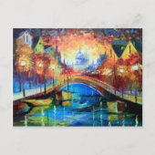 Avond Amsterdam Briefkaart (Voorkant)