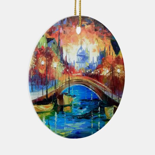 Avond Amsterdam Keramisch Ornament (Rechts)