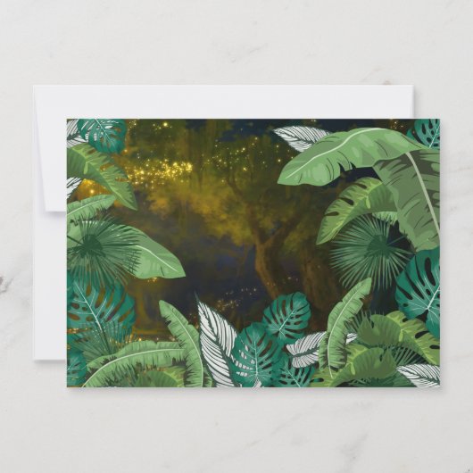 Avond Baby shower Oerwouden Kaart (Achterkant)