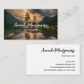 Avond-berg-foto van het meer visitekaartje (Voorkant / Achterkant)