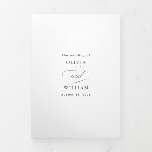 Avond Bergen Mist Panorama Trouwfoto Drieluik Uitnodiging (Cover)