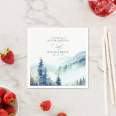 Avond Bergen Natuur Elegant Bruiloft Servet (Insitu)