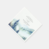 Avond Bergen Natuur Elegant Bruiloft Servet (Hoek)