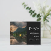 Avond bermeer foto sparen de Datum Uitnodiging Briefkaart (Staand voorkant)