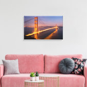 Avond bij de Golden Gate Bridge Canvas Afdruk (Insitu (Woonkamer))