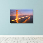 Avond bij de Golden Gate Bridge Canvas Afdruk (Insitu (Houten vloer))