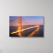 Avond bij de Golden Gate Bridge Canvas Afdruk (Voorkant)