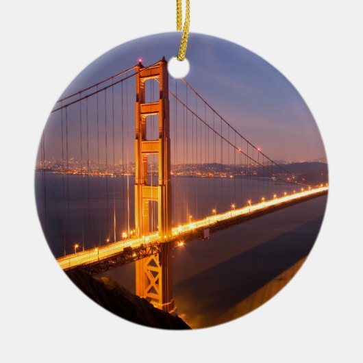 "Avond bij de Golden Gate Bridge" ornamenten (Voorkant)