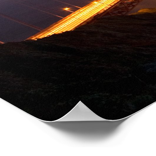 Avond bij de Golden Gate Bridge Poster (Hoek)