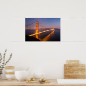 "Avond bij de Golden Gate Bridge" poster/gedrukte Poster (Keuken)