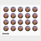 "Avond bij Golden Gate Bridge" stickers (Vel)