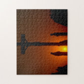 Avond bij het kruis van de kroonkast legpuzzel (Verticaal)