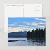 Avond bij het meer van Crescent, Oregon Briefkaart (Voorkant / Achterkant)