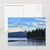 Avond bij het meer van Crescent, Oregon Briefkaart (Voorkant / Achterkant)