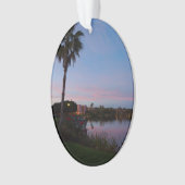 Avond bij het palmboom Ornament (voorkant)