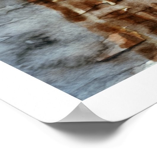 Avond bij het strand poster (Hoek)