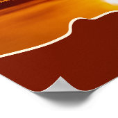 Avond Bliss Heron Gevist Susnset Foto Poster (Hoek)