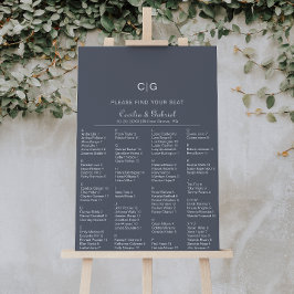 Avond Boho Alfabetical Wedding Seating Chart Poster