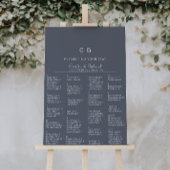 Avond Boho Alfabetical Wedding Seating Chart Poster