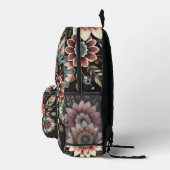 Avond Boho Bloemen Bedrukte Rugzak (Rechts)