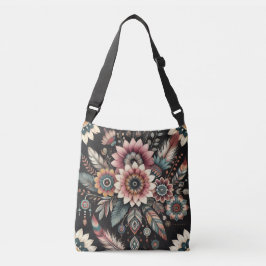Avond Boho Bloemen Crossbody Tas