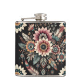 Avond Boho Bloemen Heupfles (Voorkant)
