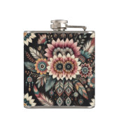 Avond Boho Bloemen Heupfles (Achterkant)