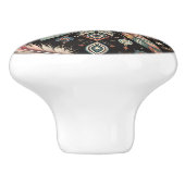 Avond Boho Bloemen Keramische Knop (Zijkant)