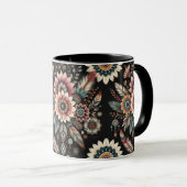 Avond Boho Bloemen Mok (Voorkant rechts)