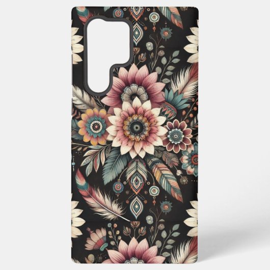 Avond Boho Bloemen Samsung Galaxy Hoesje (Achterkant)