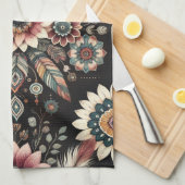 Avond Boho Bloemen Theedoek (Quarter Fold)