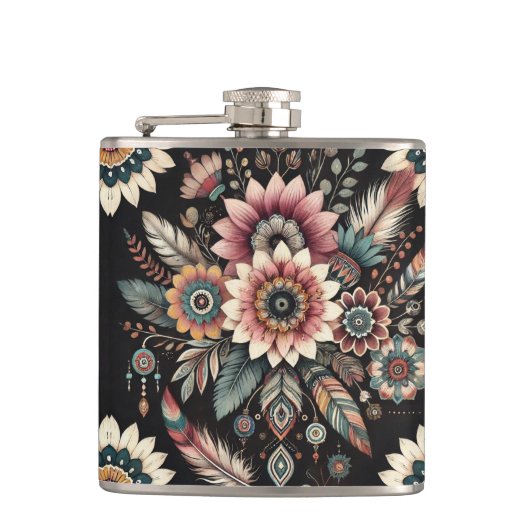 Avond Boho Blooms Heupfles (Voorkant)