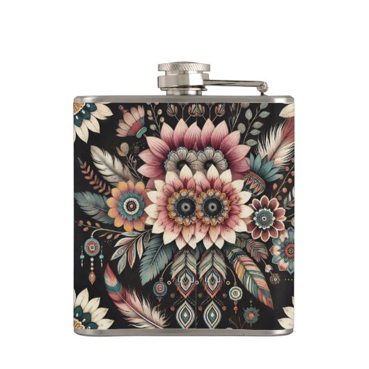 Avond Boho Blooms Heupfles (Achterkant)