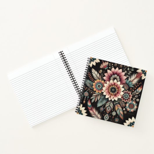 Avond Boho Blooms Notitieboek (Binnen)