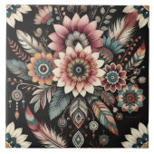 Avond Boho Blooms Tegeltje (Voorkant)